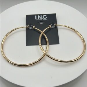 INC International Concepts 80mm Gold Hoop Earrings